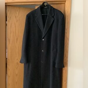 Andrew Fezza Classic Black Cashmere Full Length Coat